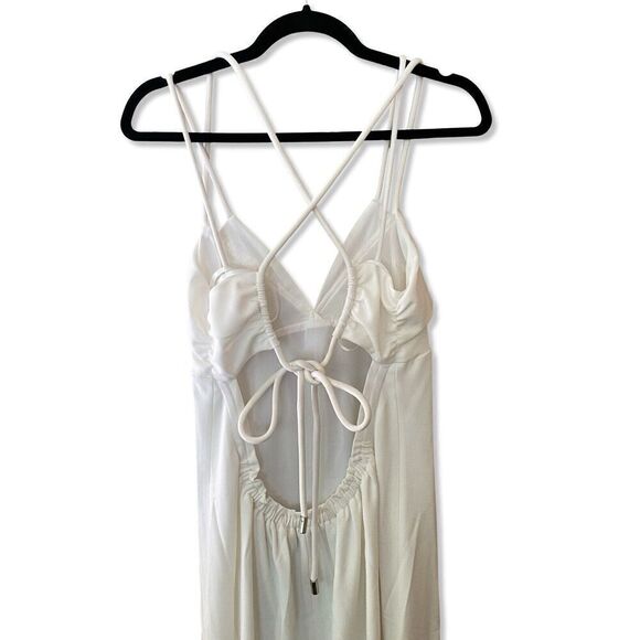Tanya Taylor White Dasha Strappy Knit Maxi Dress Size L NWT $585 - Picture 10 of 12